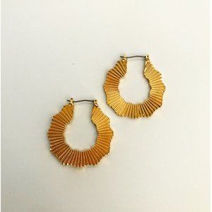 Golden ruffled hoops